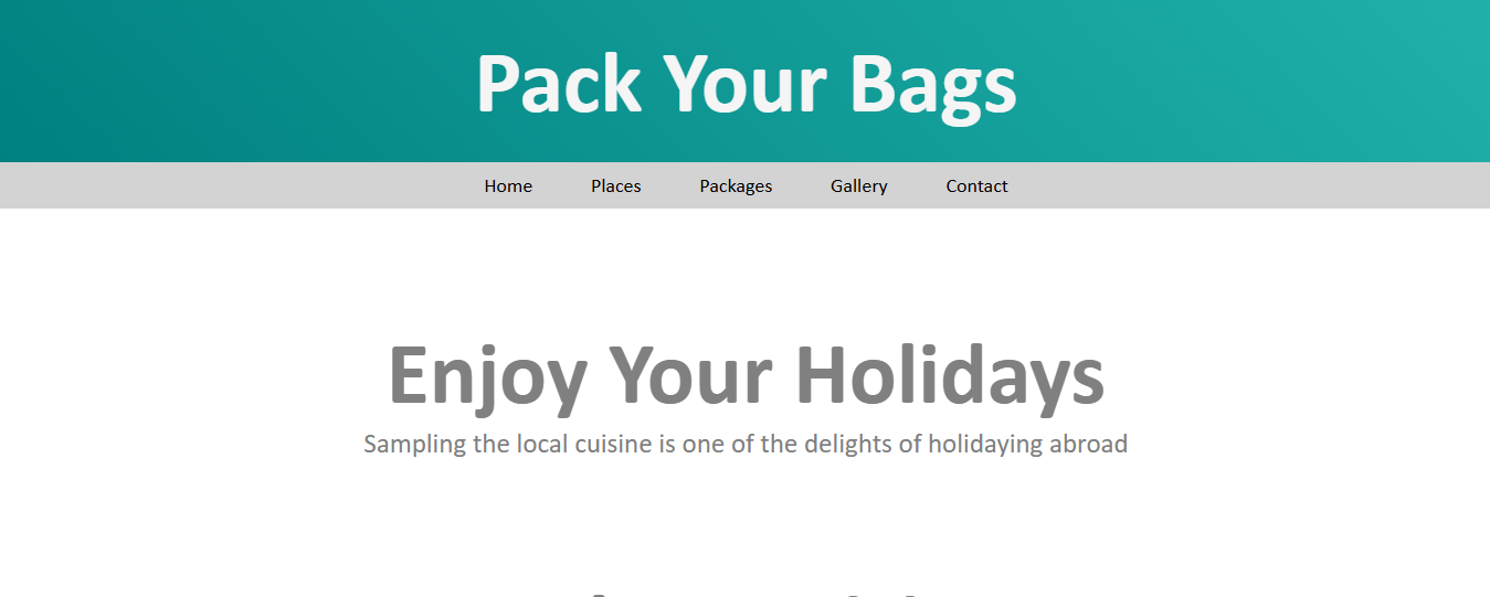 Vacation Booking Website